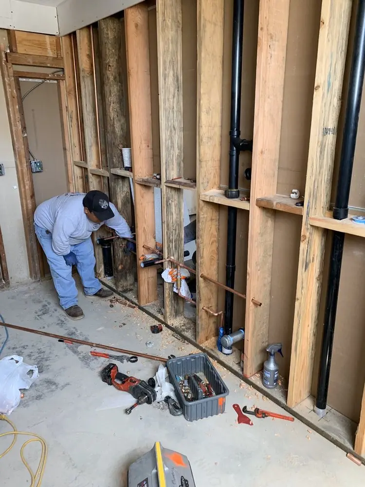 Commercial rough-in plumbing for Gas Line Repair in South Main